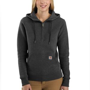 Women's Carhartt Quarter Zip Charcoal Hoodie